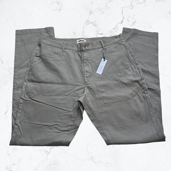 NWT Taylor Stitch The Slim Chino Sz 28 Organic Ash Gray Pant Zip Fly Deadstock - Picture 2 of 6